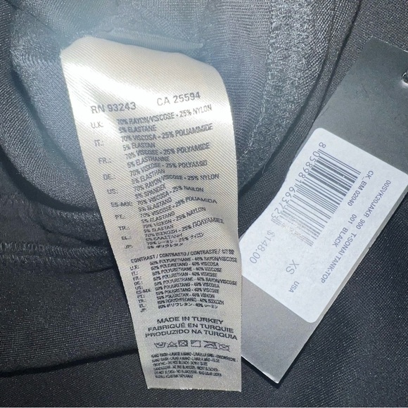 NEW Diesel T Sonai Womens Tank Top Black Ruffle Sleeves Size XS - Picture 7 of 10